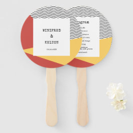 80er Pop art Memphis Hochzeitsprogramm Fächer