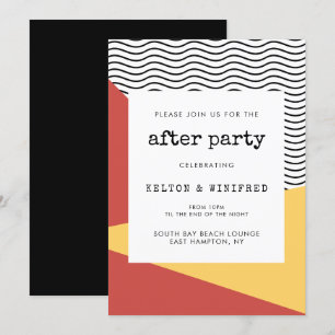 80er Pop-Art-Memphis-Stil After-Party Einladung