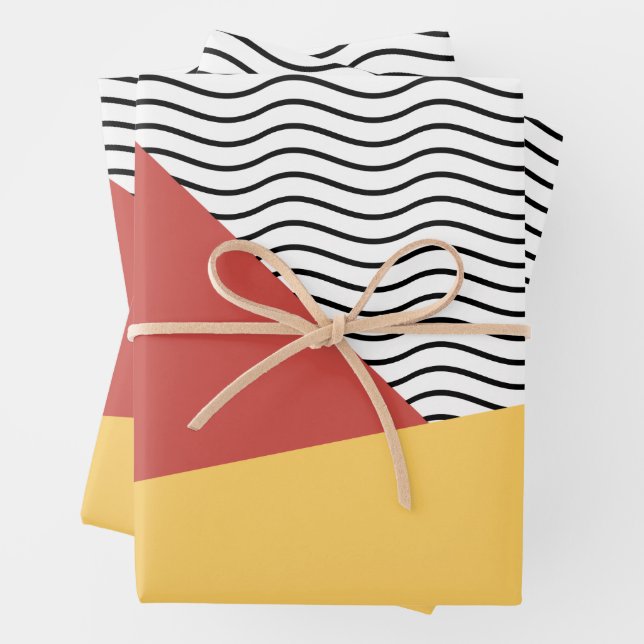 80er Pop Kunstmuster Geschenkpapier Set (Beispiel)