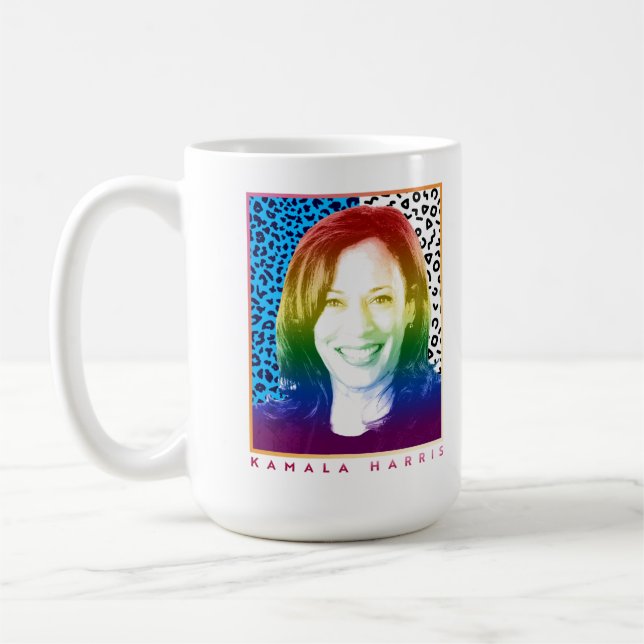 80er Poster - Kamala Harris Pride Kaffeetasse (Links)