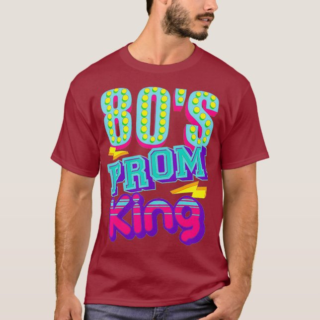 80er Prom King Shirt Funny Diskothek Backpacker Ge (Vorderseite)