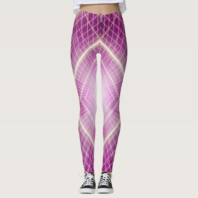80er Retro: 3D Sci-Fi Hintergrund. Leggings (Vorderseite)