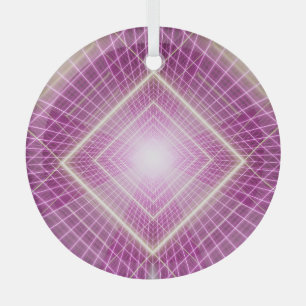 80er Retro: 3D Sci-Fi Hintergrund. Ornament Aus Glas