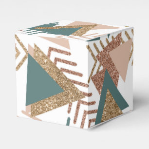80er Retro Abstrakt 70er Green und Gold Palette Geschenkschachtel
