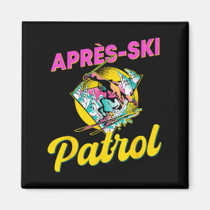 80er Retro Apres-ski Patrol Wear 90er Jahre Skifah Magnet