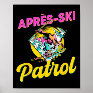 80er Retro Apres-ski Patrol Wear 90er Jahre Skifah Poster
