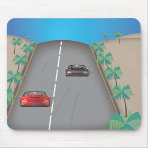 80er Retro Arcade Race Mousepad