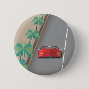 80er Retro-Arcade-Rennen Button