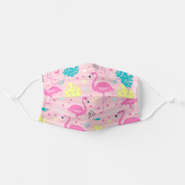 80er Retro Flamingos Mund-Nasen-Maske Aus Stoff
