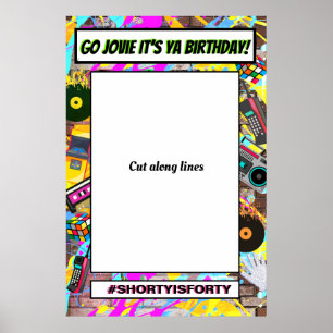 80er Retro-Fotobooth-Rahmen-Poster Poster