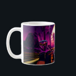80er retro futuristischen Science-Fiction Hintergr Kaffeetasse<br><div class="desc">80er retro futuristischen Sci-fi Hintergrund mit Motorrad pov. Reiten in Retrowave VJ Videolandschaft, Neonleuchten und Low Poly Gitter. Stilisierter Biker Vintage Vaporwave 3D Animation Hintergrund. 4K Motorrad, Retrowelle, 80er, Bike, Cyberpunk, Neon, Pov, 1980s, 3d-Abbildung, 80, 90s, abstrakt, Hintergrund, Biker, Design, Digital, Disco, First Person, Future, futuristisch, Vintag, Retro, Illustration, ...</div>