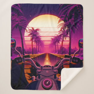 80er retro futuristischen Science-Fiction Hintergr Sherpadecke