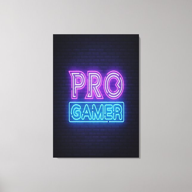 80er Retro Gamer Leinwanddruck (Vorderseite)