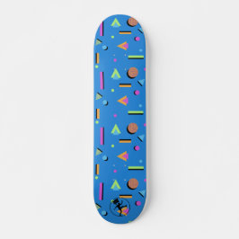 80er Retro-geometrisches Muster Skateboard