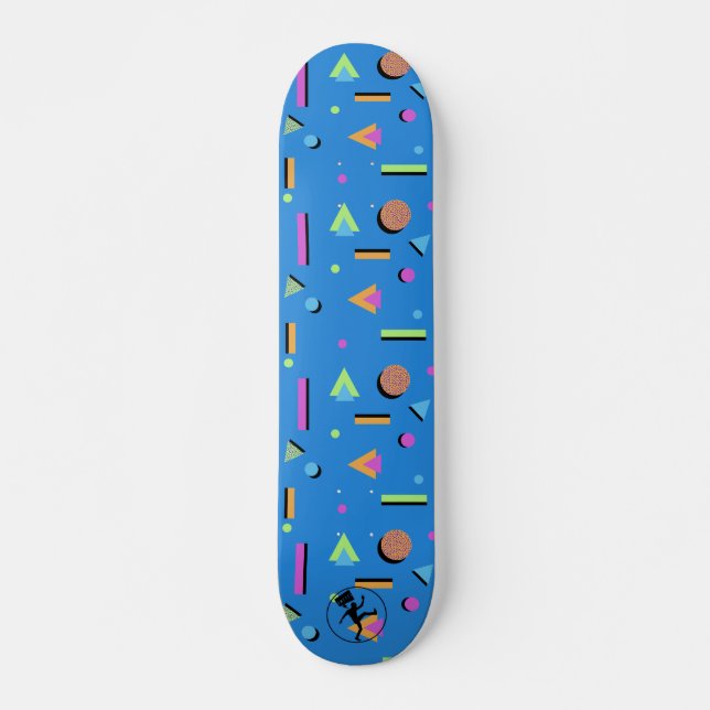 80er Retro-geometrisches Muster Skateboard (Vorne)