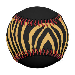 80er RETRO GOLD & BLACK TIERDRUCKPATTER Baseball