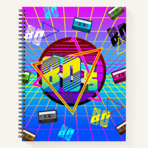 80er Retro-Kassette Old School Notizbuch