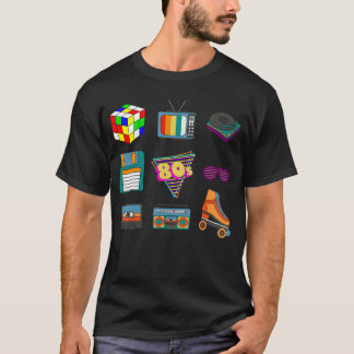 80er Retro-Mode Rückblick Kultur Disco-Musik Teil T-Shirt