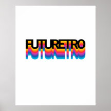 80er Retro Moderner Text mit Regenbogenschatteneff