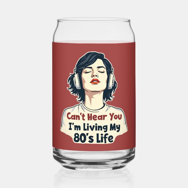 80er Retro Nostalgic Music Lover Throwback Design Dosenglas (Vorderseite)