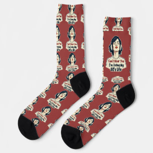 80er Retro Nostalgic Music Lover Throwback Design Socken