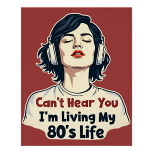 80er Retro Nostalgischer Musikliebhaber Throwback  Poster