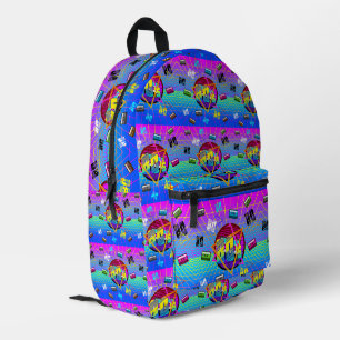 80er RETRO OLD SCHOOL KASSETTENBAND Bedruckter Rucksack