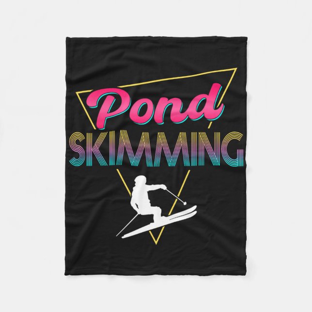 80er Retro Pond Skimml Skimml Skilift Fleecedecke (Vorderseite)