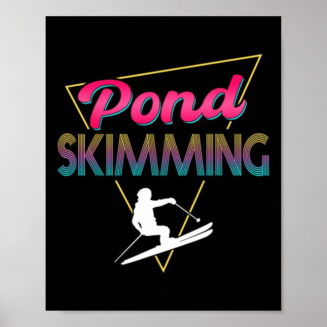 80er Retro Pond Skimml Skimml Skilift Poster (Vorne)