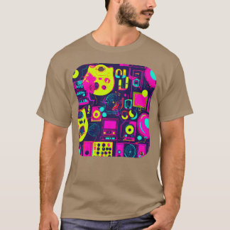 80er Retro Radio Star Neon Party Familie T-Shirt
