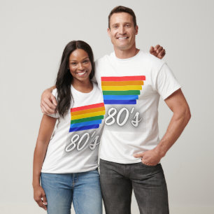 80er Retro Regenbogen Vintage T-Shirt