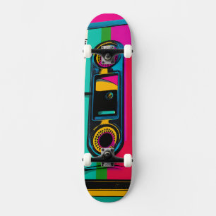 80er Retro-Stil Kassette Pop Art Skateboard