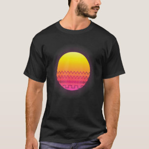 80er Retro Sunset Synthesizer Synthwave Waveform T-Shirt