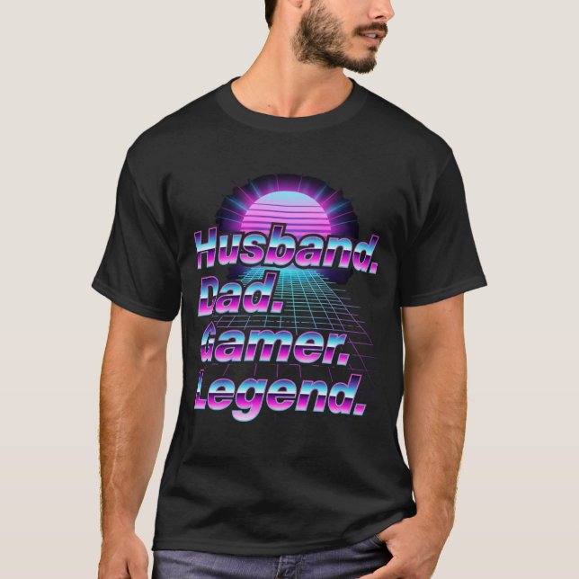80er Retro Synthwave Musik T-Shirt Geschenk (Vorderseite)