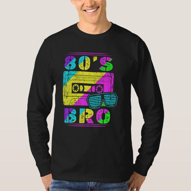 80er Retro Tape Bro Party 80er Dj Party Goer T-Shirt (Vorderseite)