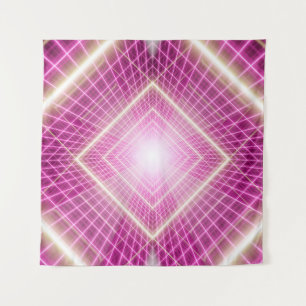 80er Retro- und Sci-Fi-Pop-Art-Szene. Wandteppich