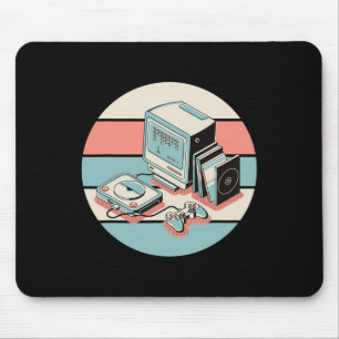 80er Retro Vintag Gamer Arcade Machine Gaming Gesc Mousepad