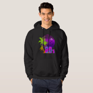80er Retro Vintage Sonnenuntergang Palmen Hoodie