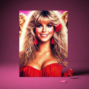 80er Retrowave-Frau