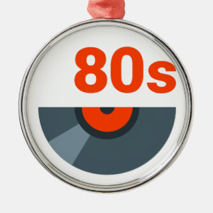 80er Rock 1980er Musik Schallplatte Ornament Aus Metall