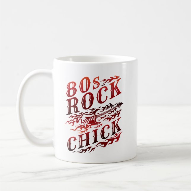 80er Rock Chick Aighties Music Kaffeetasse (Links)