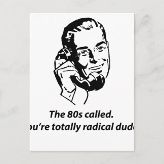 80er rufen zurück postkarte