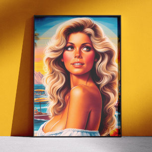 80er Sommerfrau Poster