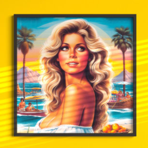 80er Sommerfrau Poster