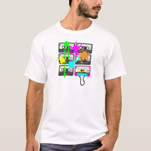 80er Spalt Mix Tape Männer leichte Hemden T-Shirt