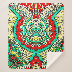 80er-Stil, hell, neon, schön, psychedelisch Sherpadecke