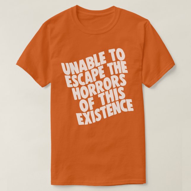 80er-Stil-Nihilismus-Design für vorhandene Schmerz T-Shirt (Design vorne)