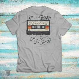 80er Strandmusik Kassettenband Vintage Retro Somme T-Shirt
