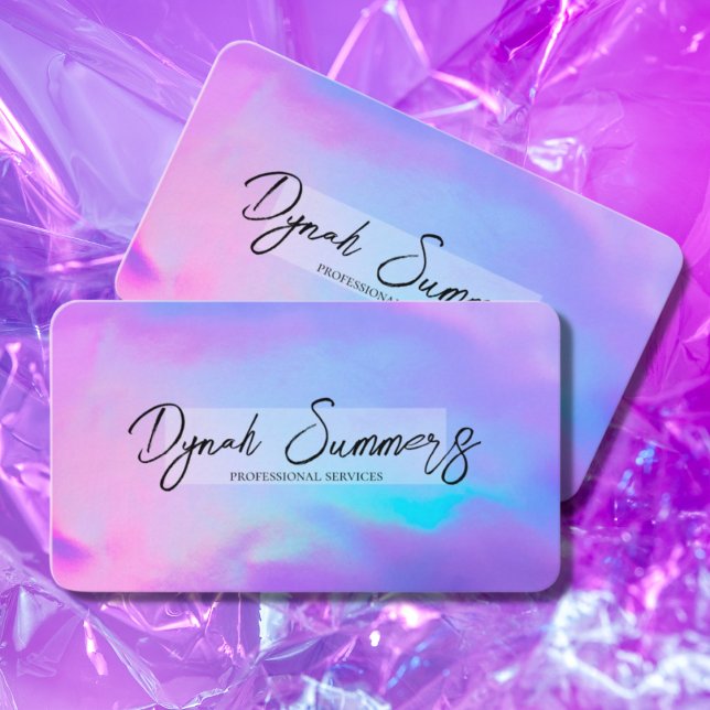 80er Style Pastel Sky | Moderne Glam Business Card Visitenkarte (Von Creator hochgeladen)