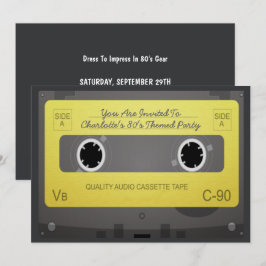 80er Style Retro Music Tape Party Einladung